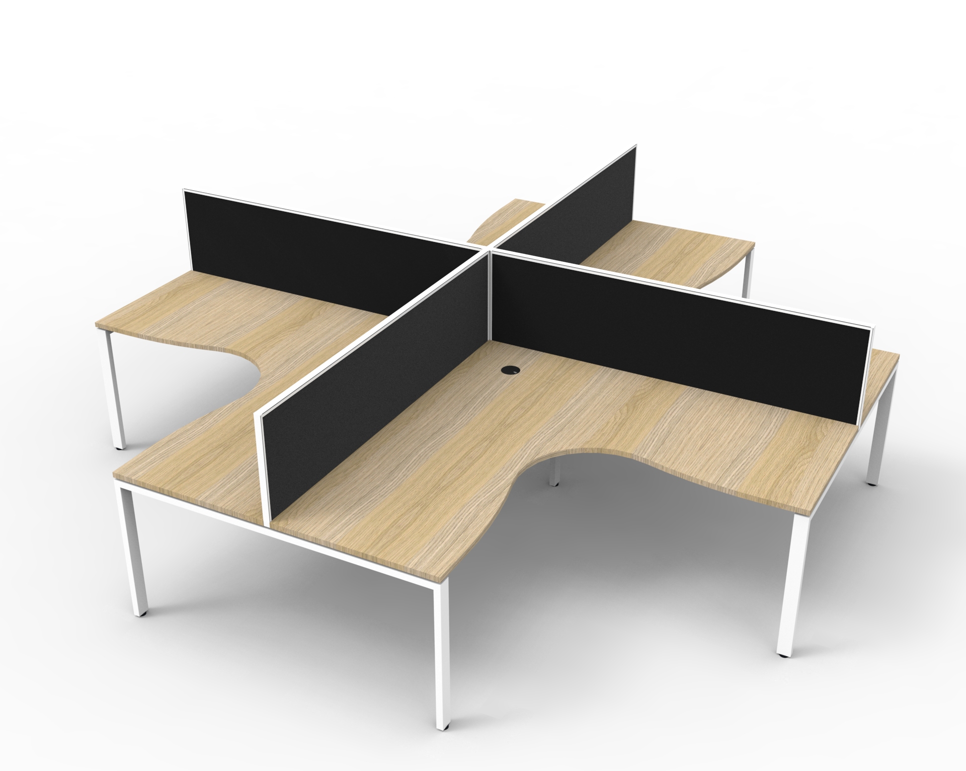 Profile 4 Person Corner Workstation